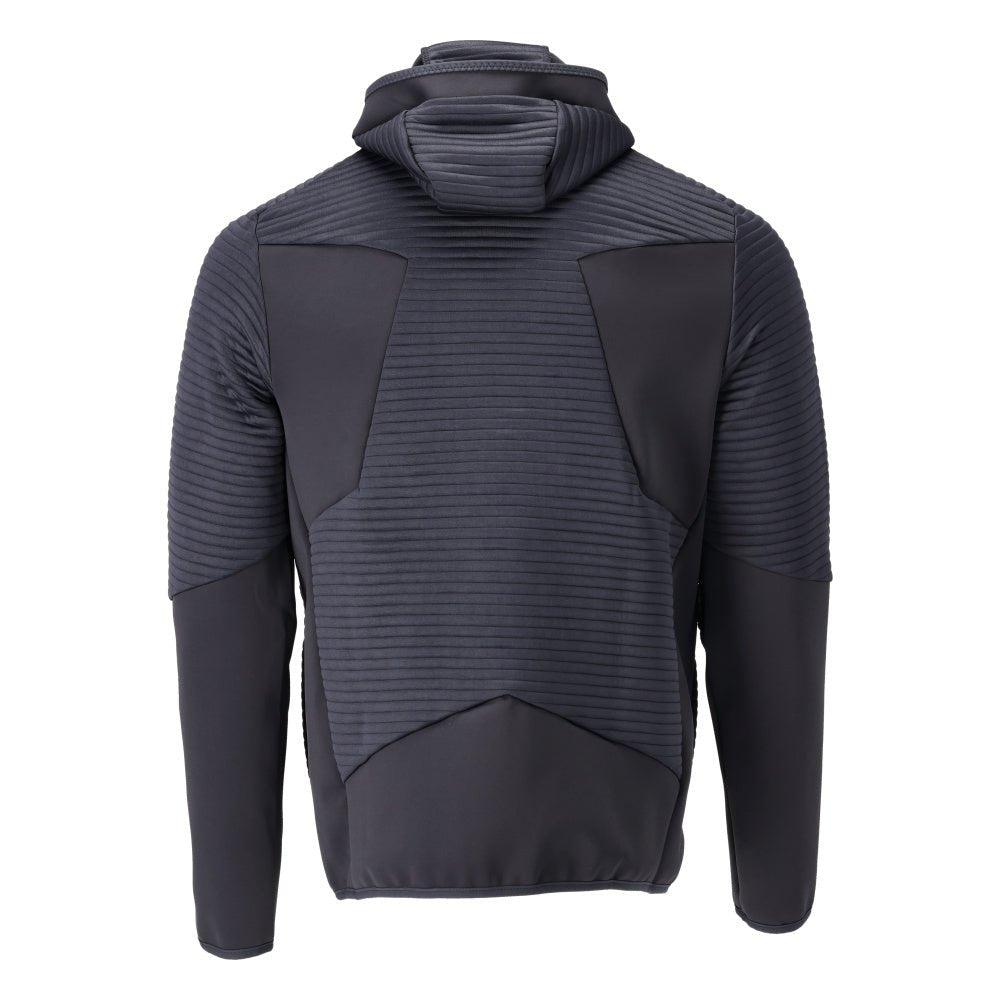 Fleecepullover, Kapuze, Reißverschluss Microfleecejacke, schwarzblau