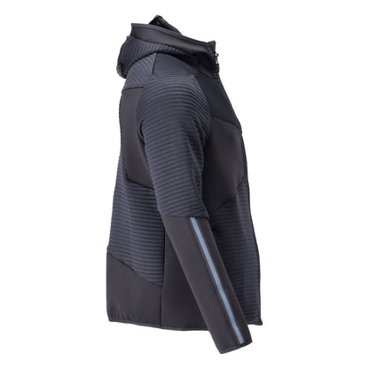 Fleecepullover, Kapuze, Reißverschluss Microfleecejacke, schwarzblau