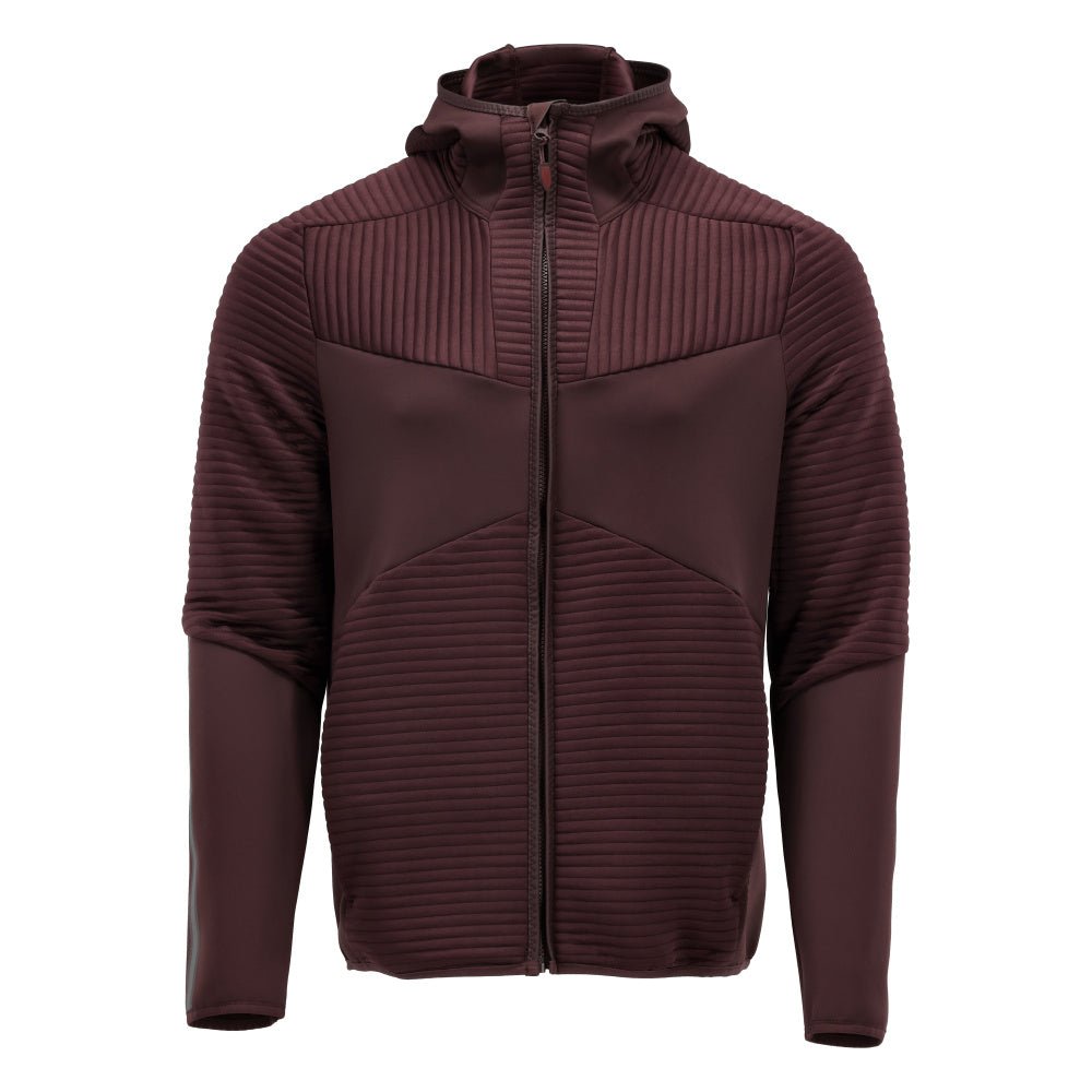 Fleecepullover, Kapuze, Reißverschluss Microfleecejacke, bordeaux