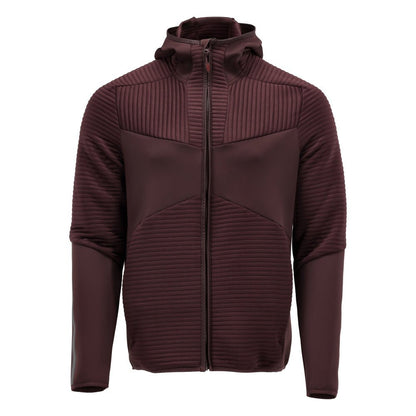 Fleecepullover, Kapuze, Reißverschluss Microfleecejacke, bordeaux