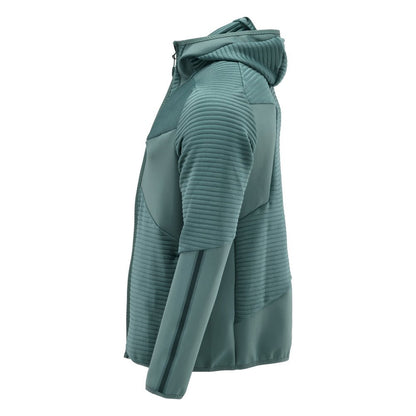 Fleecepullover, Kapuze, Reißverschluss Microfleecejacke, helles Waldgrün