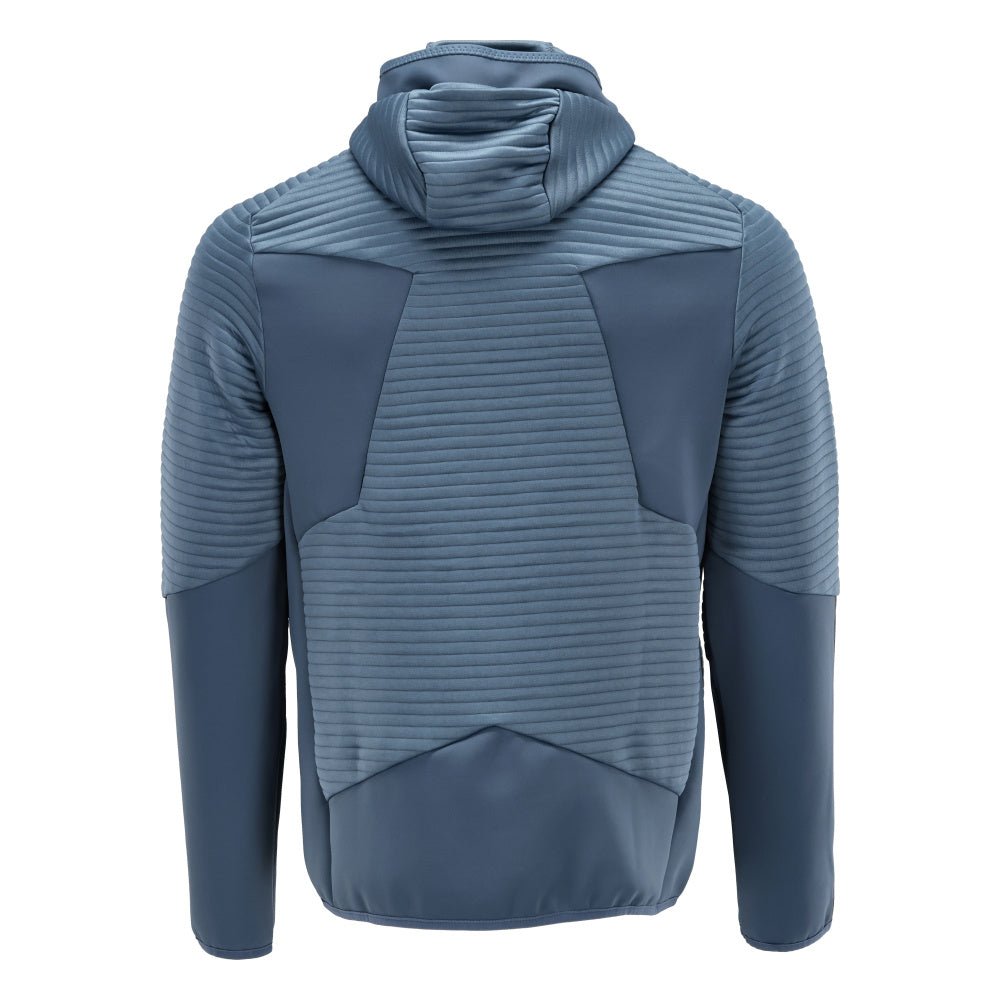 Fleecepullover, Kapuze, Reißverschluss Microfleecejacke, steinblau