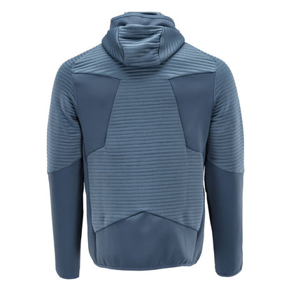 Fleecepullover, Kapuze, Reißverschluss Microfleecejacke, steinblau