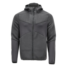 Fleece sweater, hood, zip microfleece jacket, anthracite gray