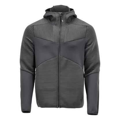 Fleecepullover, Kapuze, Reißverschluss Microfleecejacke, Anthrazitgrau
