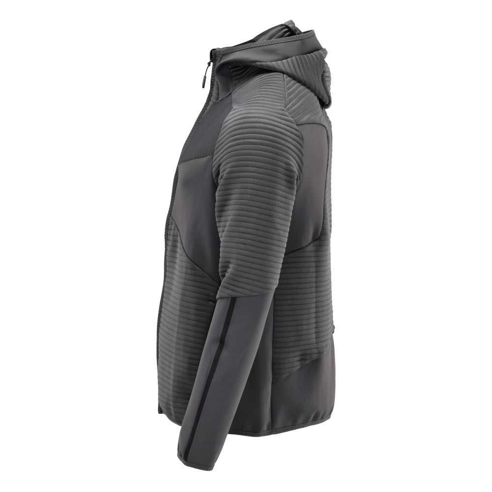 Fleecepullover, Kapuze, Reißverschluss Microfleecejacke, Anthrazitgrau