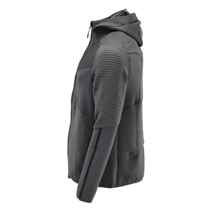 Fleecepullover, Kapuze, Reißverschluss Microfleecejacke, Anthrazitgrau