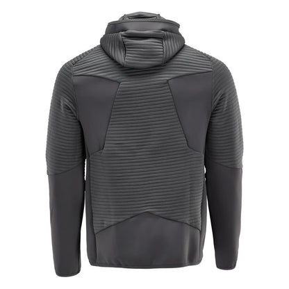 Fleecepullover, Kapuze, Reißverschluss Microfleecejacke, Anthrazitgrau