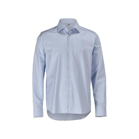 Hemd, schmale Passform, hellblau/weiss