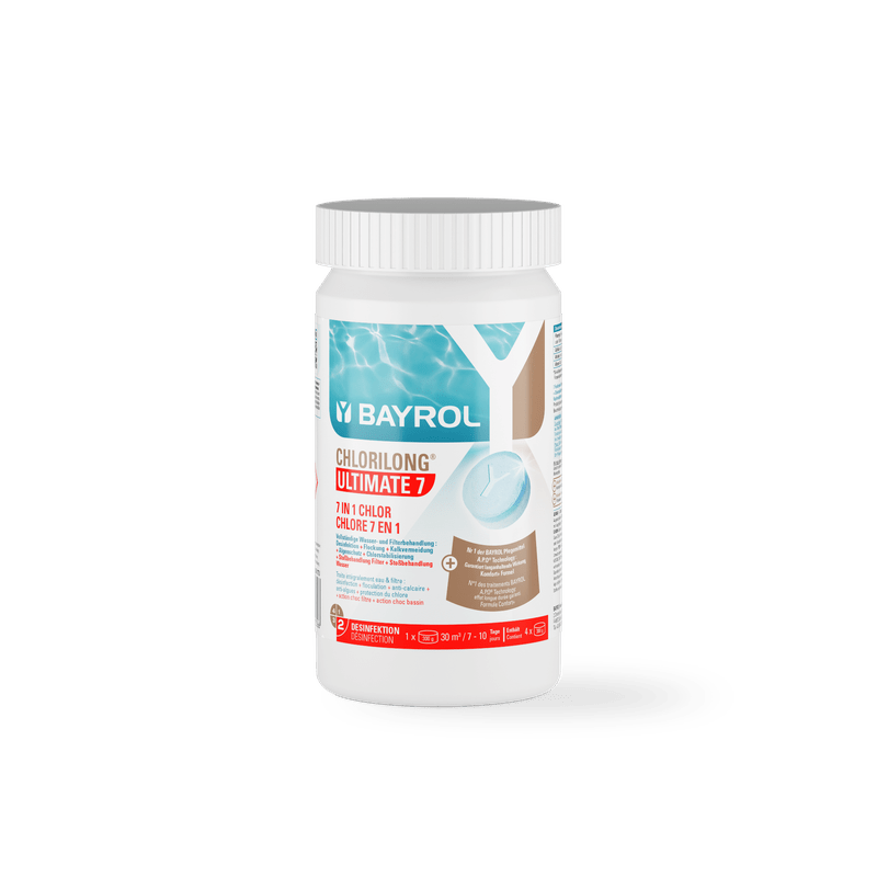 BAYROL Chlorilong® ULTIMATE7 Zwei-Phasen Chlortabletten mit 7 Funktionen