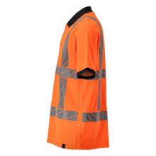 Polo-Shirt, moderne Passform Polo-shirt, hi-vis orange