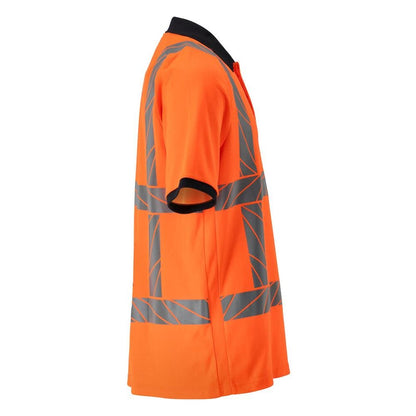 Polo shirt, modern fit polo shirt, hi-vis orange