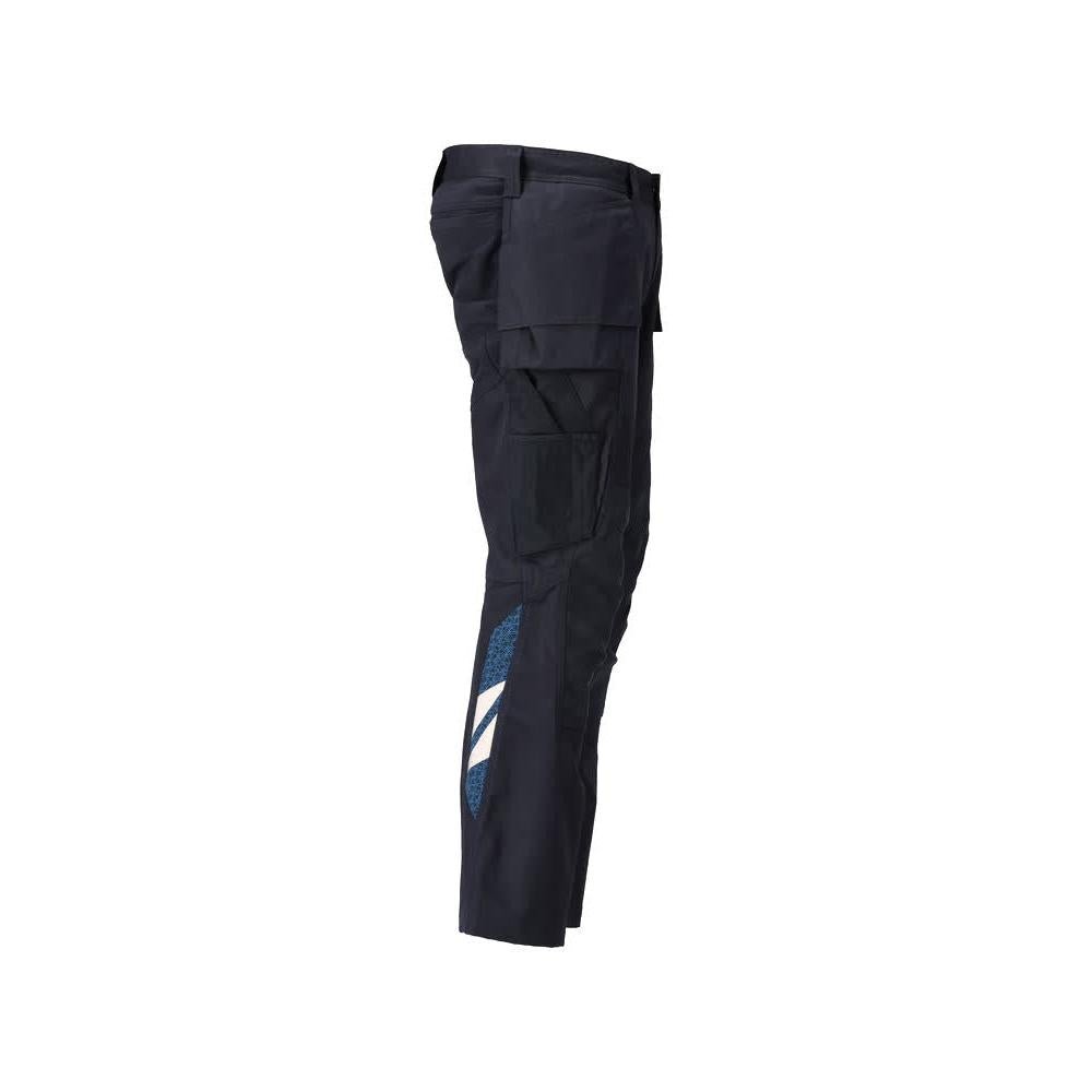 Hose mit Hängetaschen, Stretch-Einsätze Hose, schwarzblau