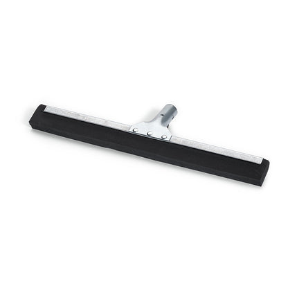 Pictured is a wide, black Nölle Profi Brush water squeegee in a stable version by Nölle Profi Brush Bürsten- & Pinseltechnik e.K. with a metal frame and handle attachment against a white background.