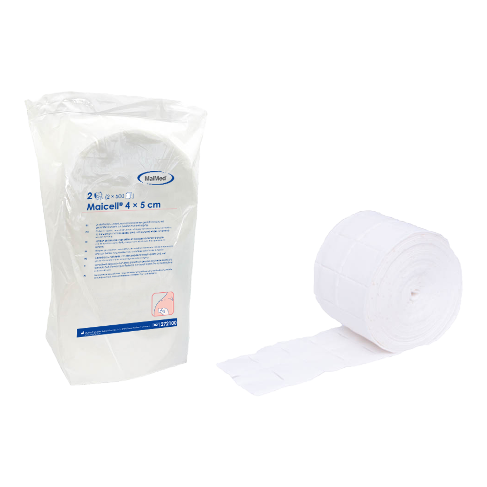 Maicell-unsteril 4x5cm Zellstofftupfer, 2x500 St./Pack. | Packung (1000 Stück)