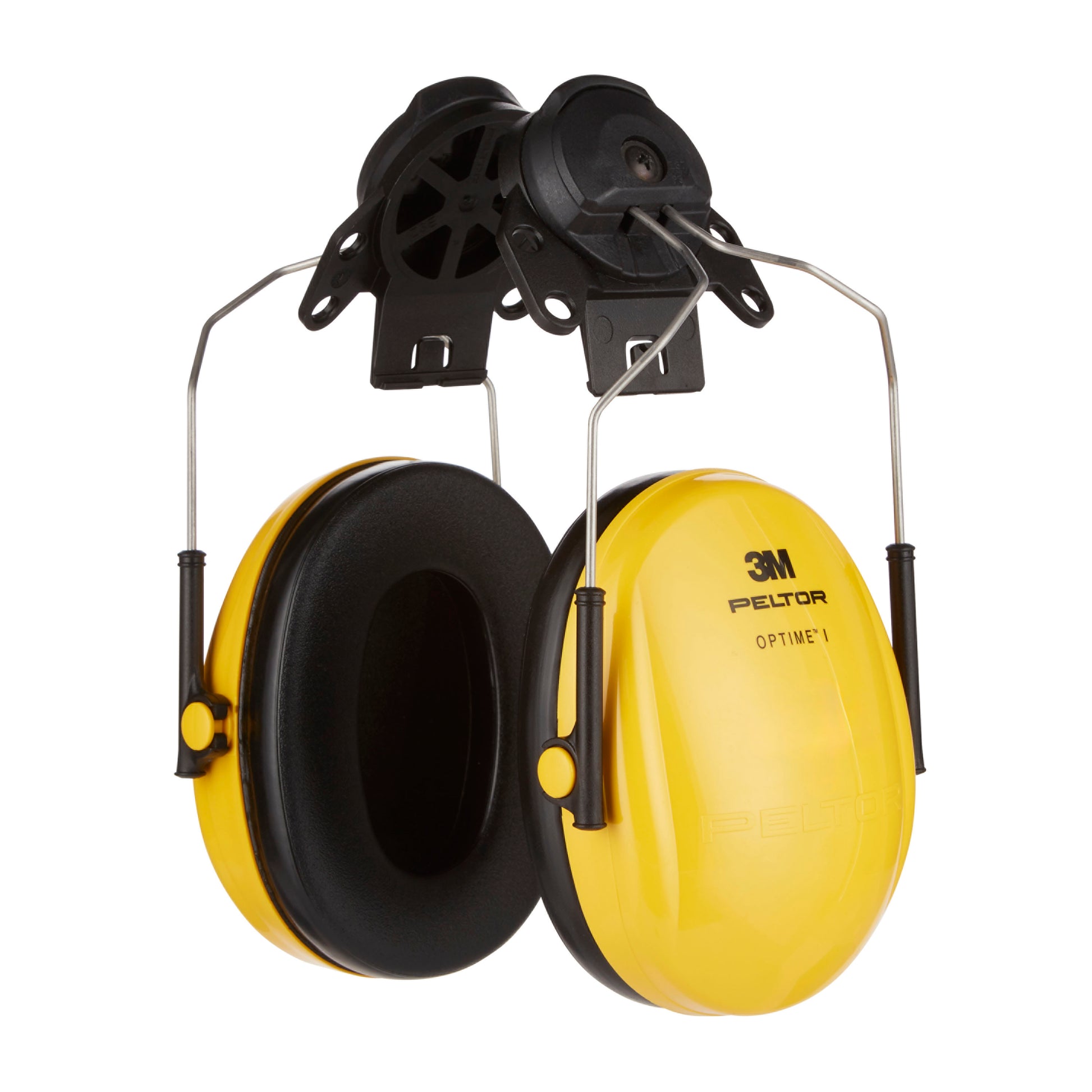 3M™ PELTOR™ Optime™ I Kapselgehörschutz für Schutzhelm H510P3E in Gelb von 3M Deutschland GmbH, mit SNR-Wert 26 dB und Metallbügeln zur Helmbefestigung.