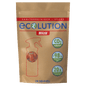 A brown resealable pouch with the inscription "Dr. Schnell ECOLUTION Milizid Sticks, powdered sanitary cleaner/lime remover (60 g)" from DR.SCHNELL GmbH & Co. KGaA displays icons: "CO2 reduced!", "-98% packaging waste", "20x 0.5L application solution" and a red spray bottle outline.