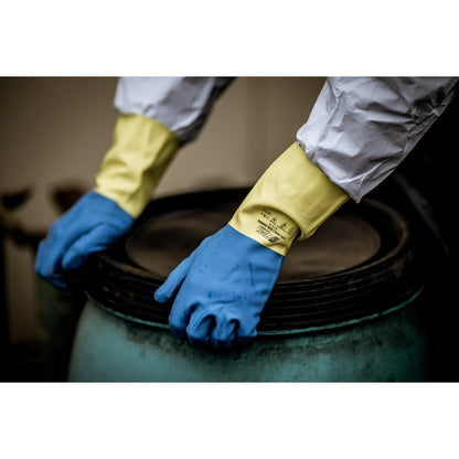NITRAS DUAL BARRIER, Chemikalienschutzhandschuhe, gelb / blau