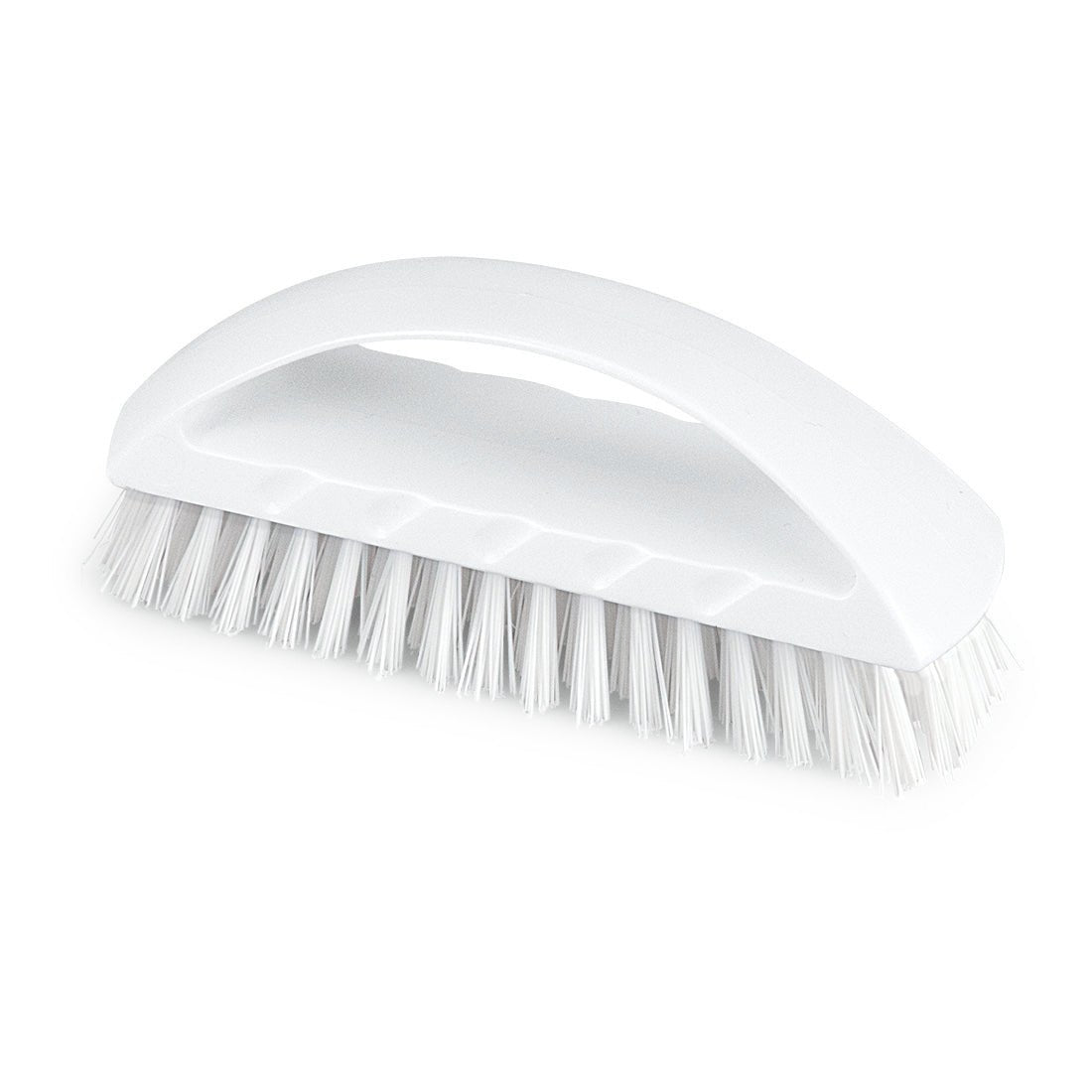 The Nölle Profi Brush ironing brush 14 cm, hard with practical handle, white (1 piece) by Nölle Profi Brush Bürsten- & Pinseltechnik e.K., ideal for textile cleaning, was photographed against a white background.
