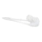 A Nölle Profi Brush toilet brush with rim cleaner (38 cm, PP bristle) from Nölle Profi Brush brush & paintbrush technology e.K. with white long handle, large and small double round head lies on a white background.