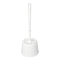 The Nölle Profi Brush toilet set, Topform (Ø 75 mm, white PP bristle) from Nölle Profi Brush Bürsten- & Pinseltechnik e.K. is a white toilet brush with holder, ideal for hygienic cleaning and stands upright against a white background.