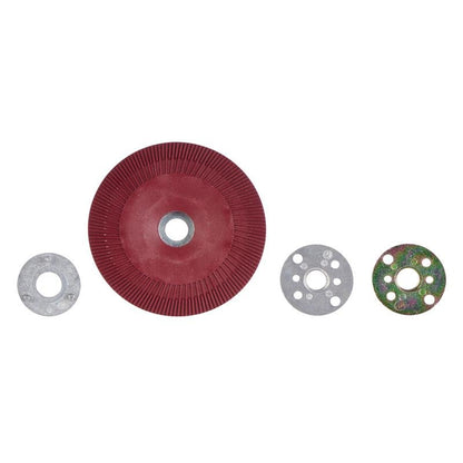3M™ high performance backing pad ribbed, red, M14 - Very hard