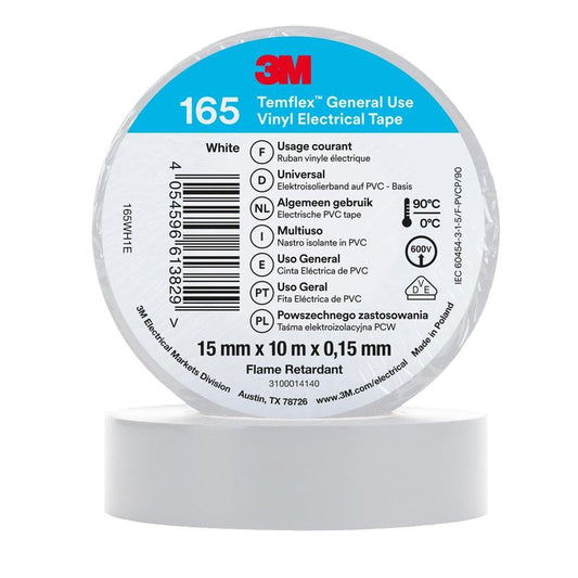 3M™ Temflex™ Vinyl-Isolierband 165, Weiß - Elektro-Isolierklebeband