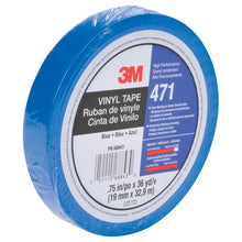 3M™ Weich-PVC-Klebeband 471, Blau, 12 mm x 32 m, 0.14 mm, einzelverpackt | Packung (1 Rolle)