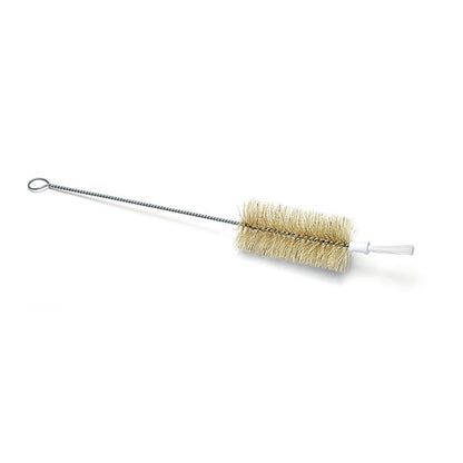The Nölle Profi Brush bottle brush pure bristle from Nölle Profi Brush Bürsten- & Pinseltechnik e.K. features light natural bristles, a white bristle bundle, and a long metal handle with a hanging loop.
