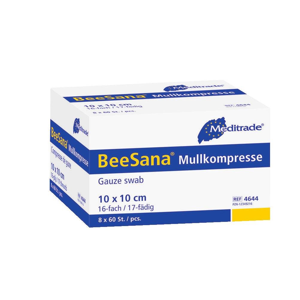 BeeSana® Mullkompresse, ohne RöKo, steril