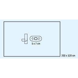 Hartmann Foliodrape PP Limb Drape, 245x320 cm, Crepe | Pack (10 pieces)