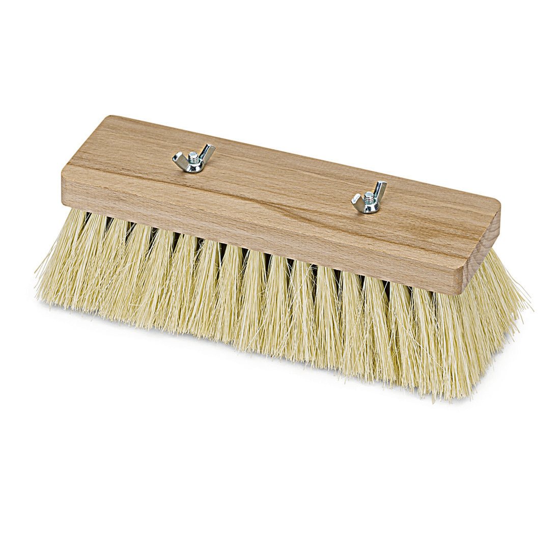 Die Nölle Profi Brush Bitumenbürste Thermo-PET Flachholz mit 2 Flügelschrauben von Nölle Profi Brush Bürsten- & Pinseltechnik e.K. verfügt über einen stabilen, rechteckigen Kopf mit kräftigen, leichten Borsten - perfekt für die harte Reinigung und die einfache Befestigung am Griff.