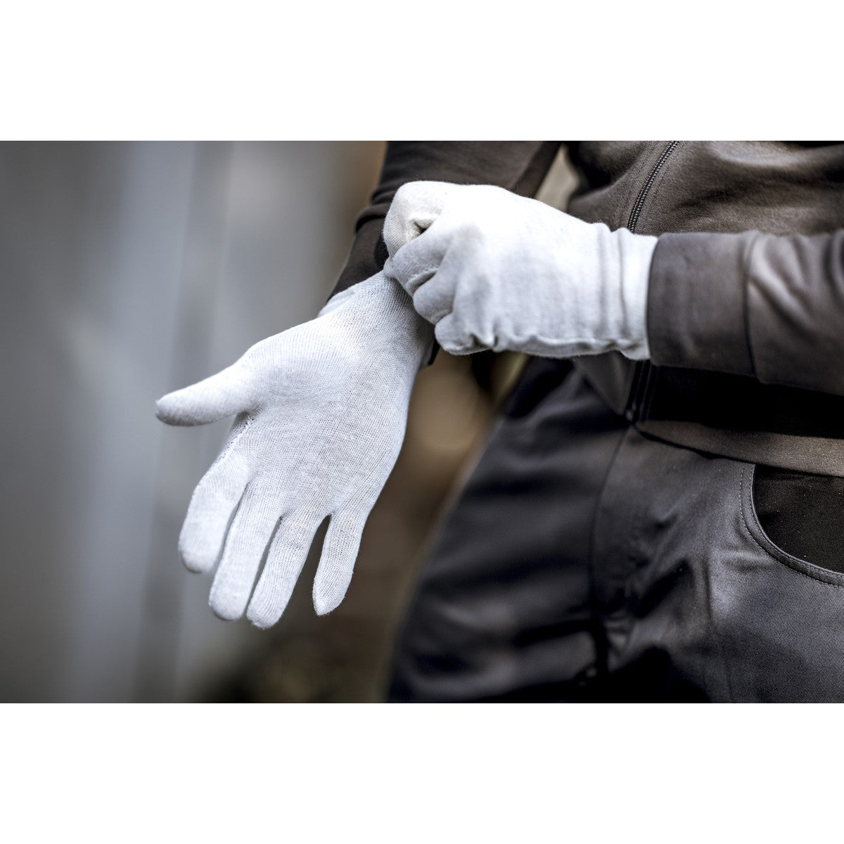 NITRAS Cotton Knit Gloves, Natural-Colored Cotton Knit, Size 10 | Pack (12 pairs)