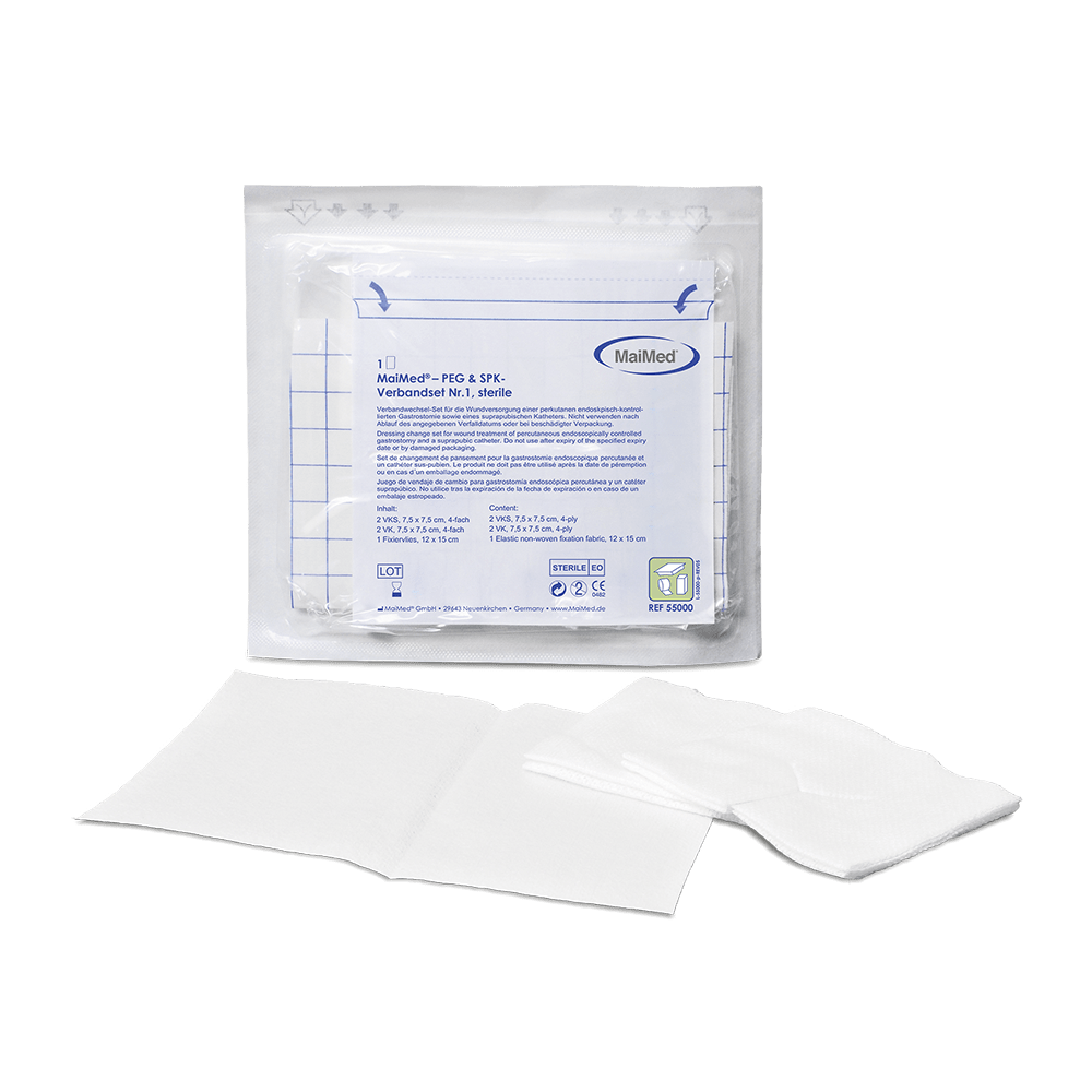 MaiMed PEG & SPK-Verbandset Nr. 1 - steril steril, einfach verpackt 15 St./Beutel | Box (15 Stück)