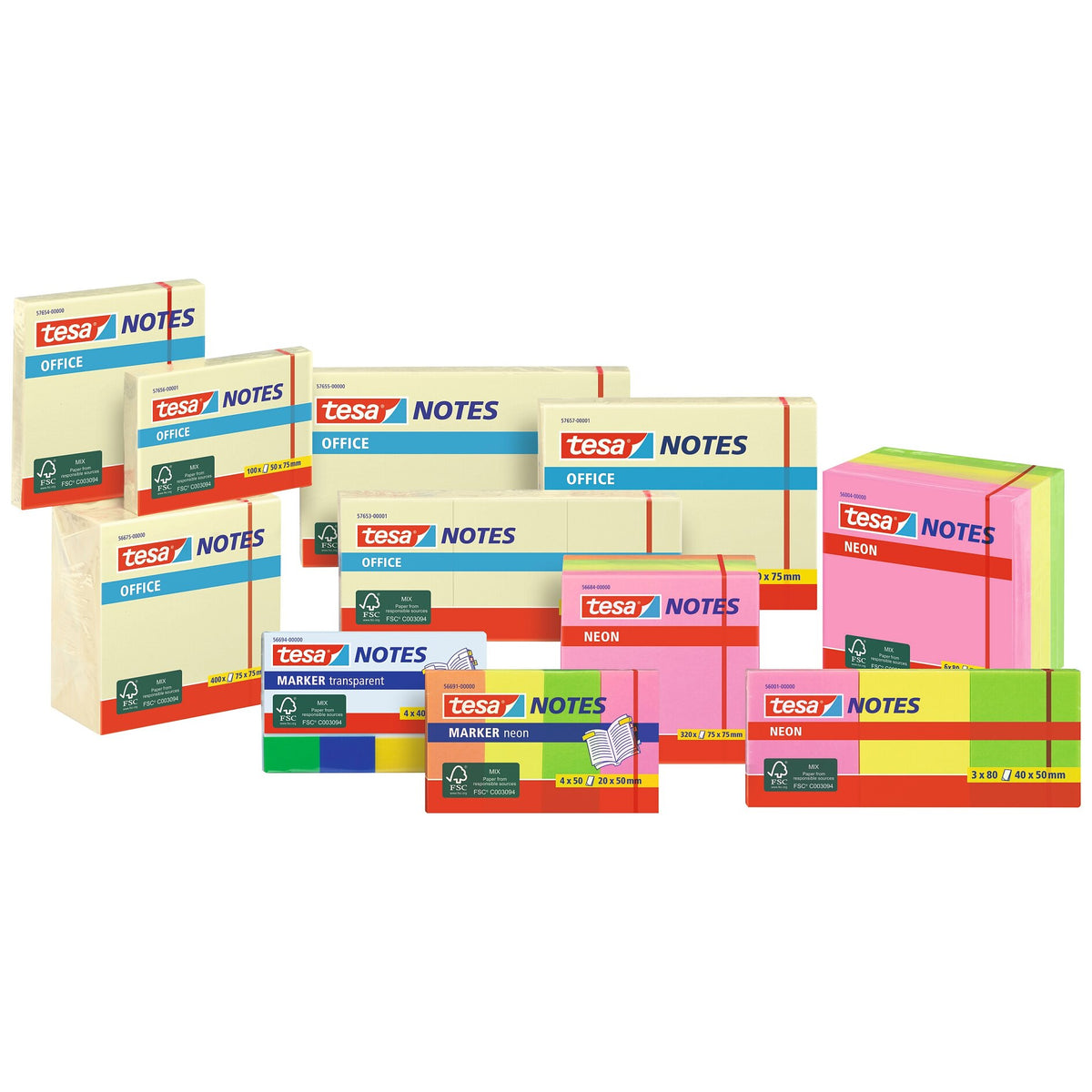 tesa Marker Notes Notizzettel – Sortiment