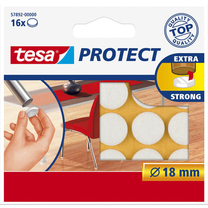 tesa Protect Filzgleiter, weiß ø 18 mm