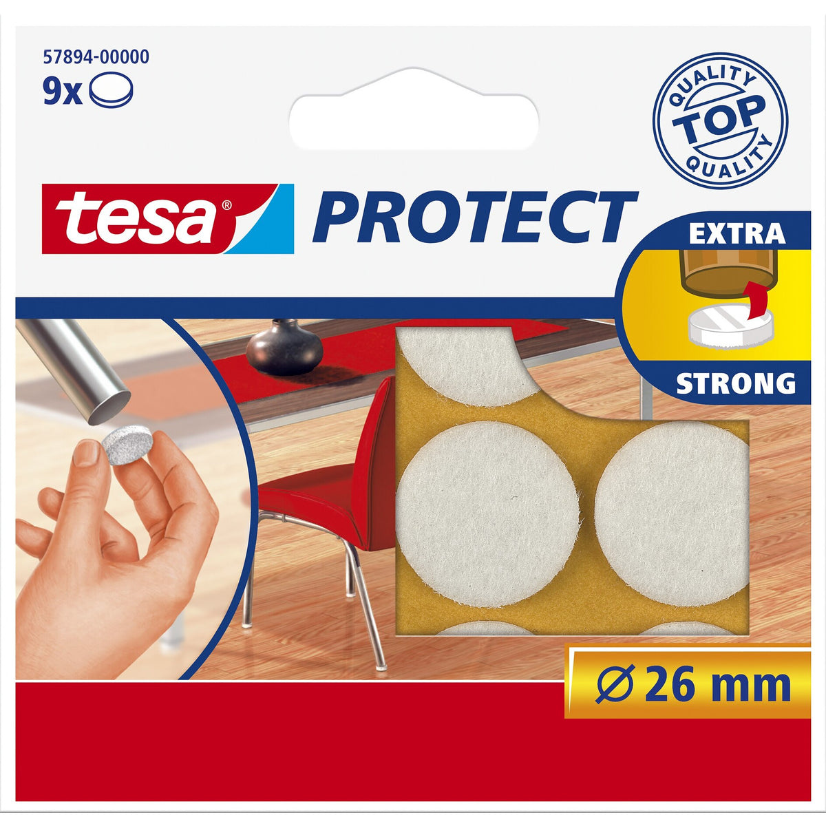 tesa Protect Filzgleiter, weiß ø 26 mm