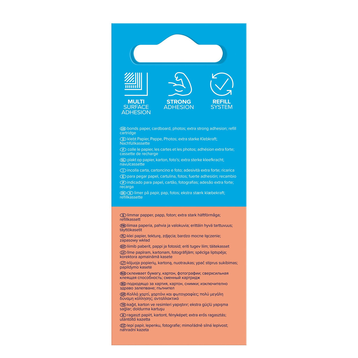 tesa GLUE ROLLER Permanent, transparent, Nachfüllung, 14 m x 8,4 mm