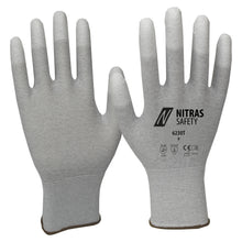 NITRAS antistatic gloves, gray / white