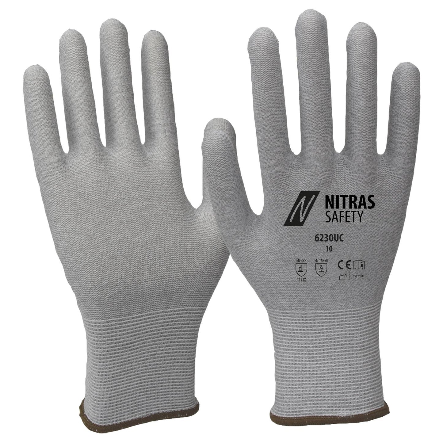 NITRAS antistatic gloves, gray