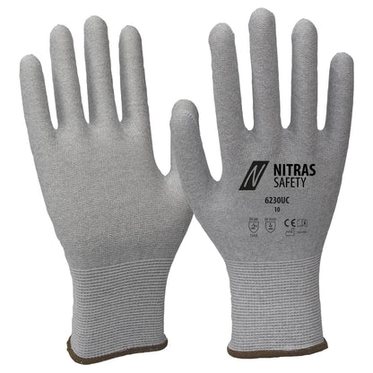 NITRAS Antistatikhandschuhe, grau