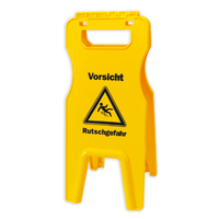 Numatic folding warning sign "W2" incl. brackets, yellow | Pack (1 piece)