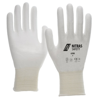 NITRAS Schnittschutzhandschuhe, weiß