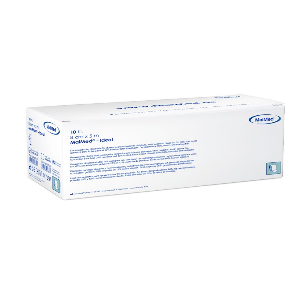 MaiMed-Ideal, without cello, white permanently elastic bandages