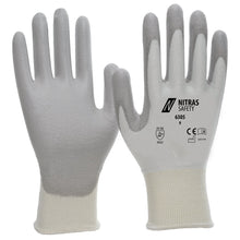 NITRAS Schnittschutzhandschuhe, weiß / grau