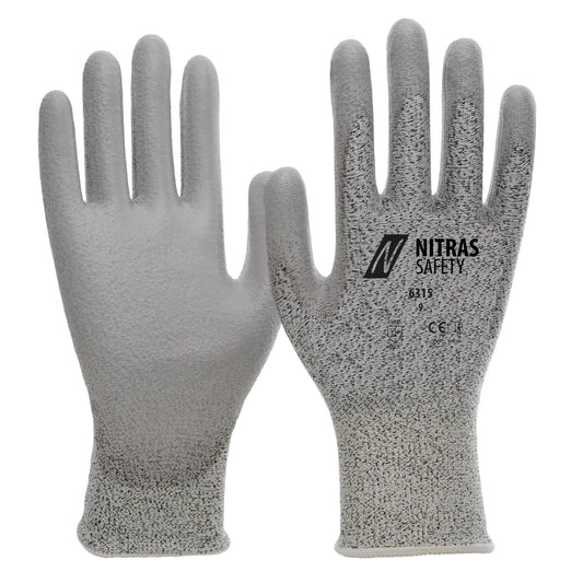NITRAS Schnittschutzhandschuhe, grau