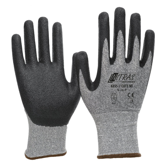NITRAS CUT C NF, Schnittschutzhandschuhe, grau / schwarz