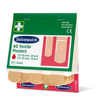 Auslaufartikel: Holthaus Medical Salvequick® Pflaster Nachfüllset REF 6444 Schutzverpackung 2 Größen | Packung (40 Stück)