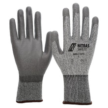 NITRAS CUT D, Schnittschutzhandschuhe, grau / grau
