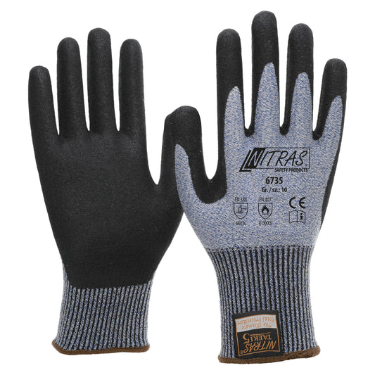 NITRAS TAEKI cut protection gloves, blue / black